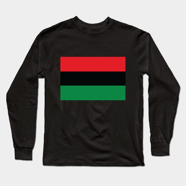 Pan African Flag Long Sleeve T-Shirt by Wickedcartoons